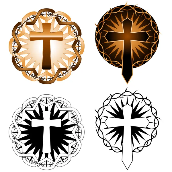 十字架纹身 — 图库矢量图片