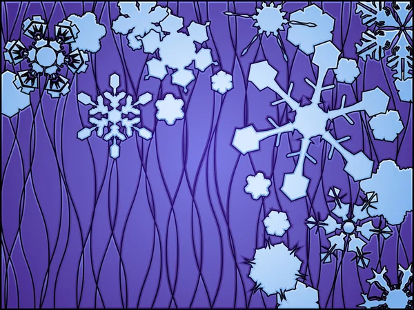 Vitrail hiver — Image vectorielle