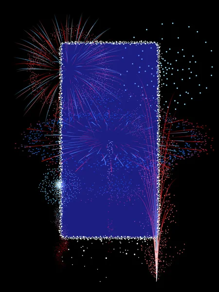 Fireworks çerçeve — Stok Vektör