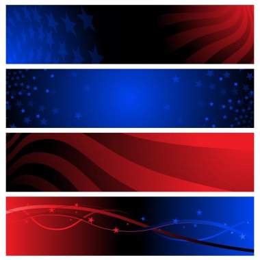 Patriotic banners clipart