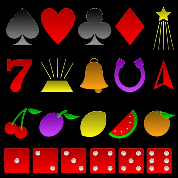 Gokken pictogrammen — Stockvector