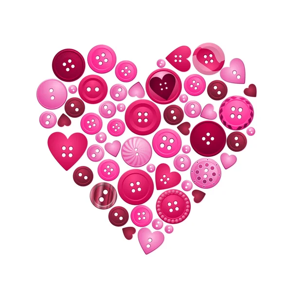 Buttons of love — Stock Vector