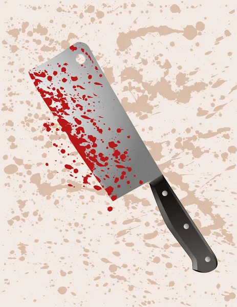 Bloody cleaver — Stock Vector