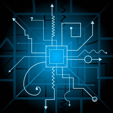 Contraption schematic clipart