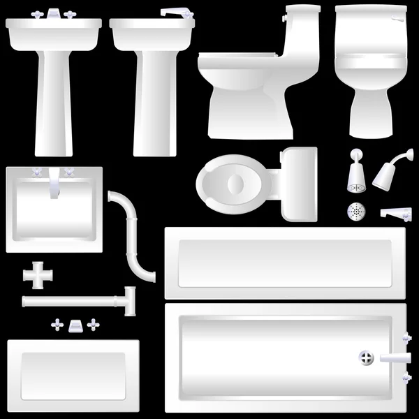 Appareils de salle de bains — Image vectorielle