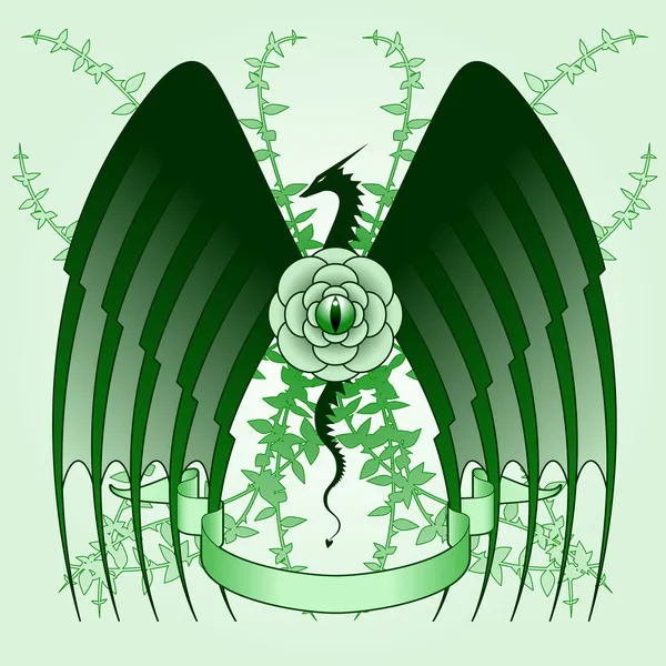 Conception de tatouage Dragon — Image vectorielle