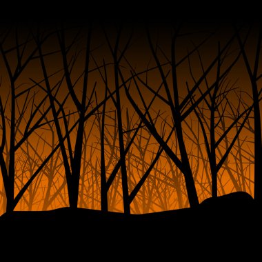 Eerie forest clipart