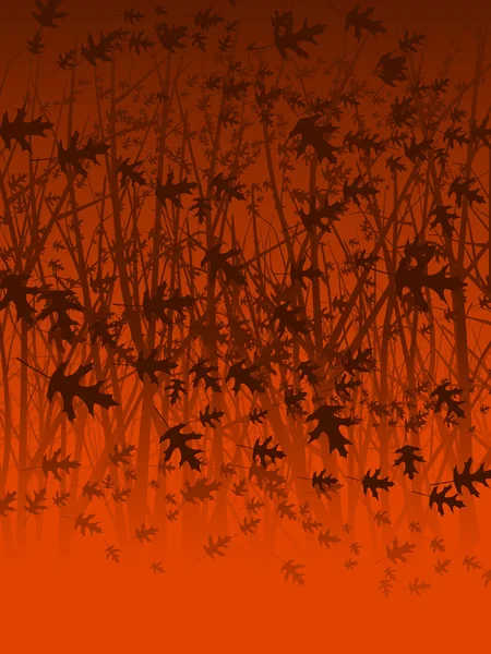 秋天橡木背景πτώση δρύινο φόντο — 图库矢量图片