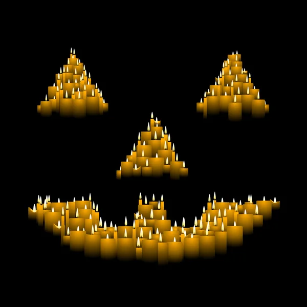 Jack o 'lanterne de bougies — Image vectorielle