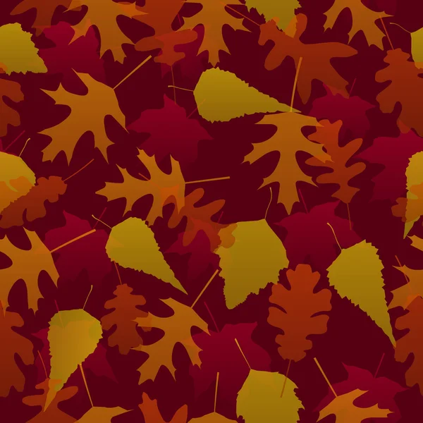 Seamless autumn leaves — Stock Vector