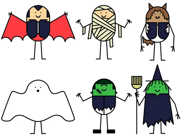 Halloween characters — Stock Vector