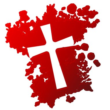Cross of blood clipart