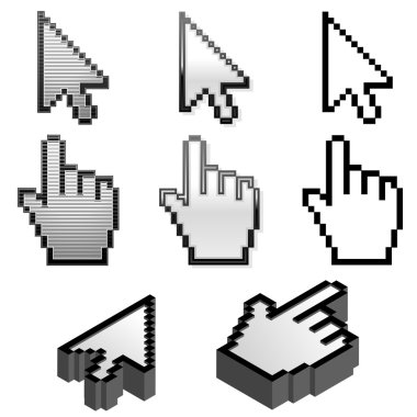 Cursor symbols clipart