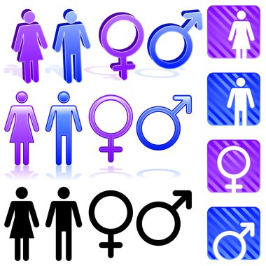 Gender icons clipart