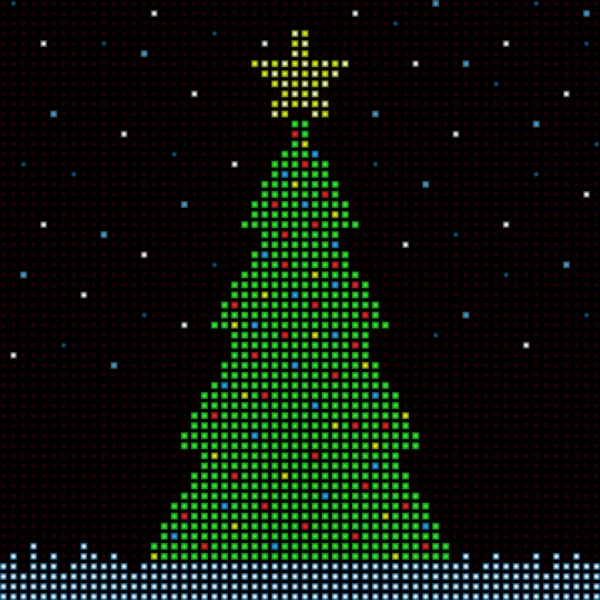 Mosaico árbol de Navidad — Vector de stock