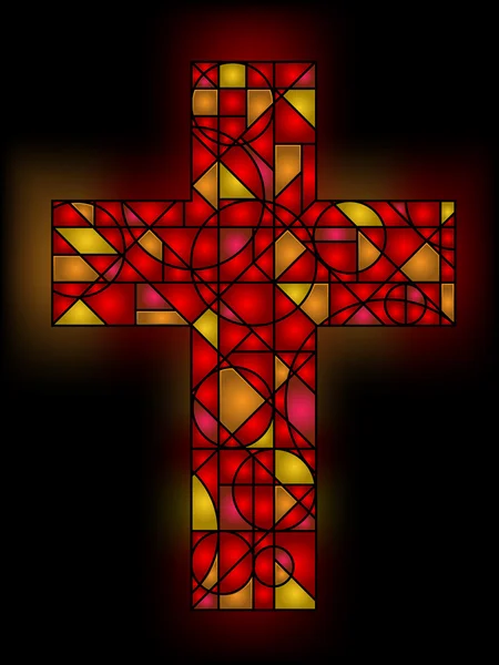 Croix vitrée — Image vectorielle