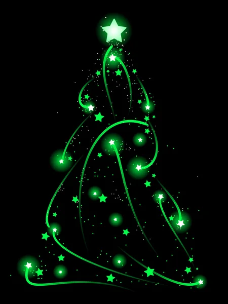 Árvore de Natal de luz — Vetor de Stock