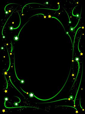 Shooting star frame clipart