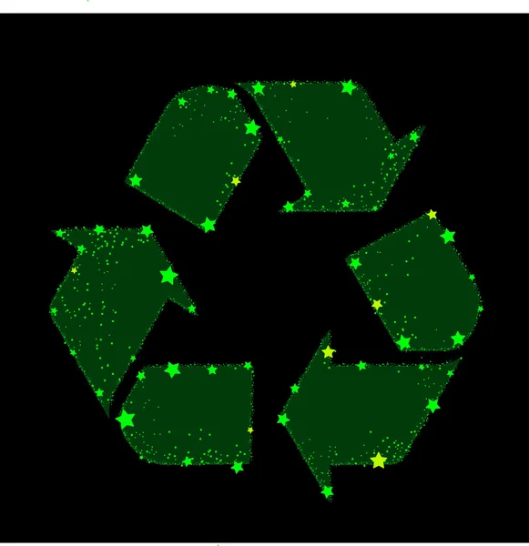 Wirbelndes Recycling — Stockvektor