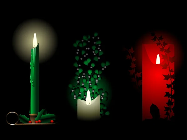 Рождественские свечи — стоковый вектор