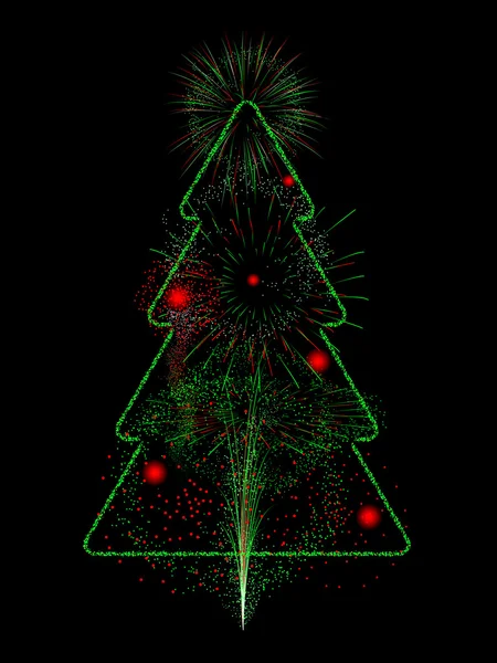 Рождественский фейерверк — стоковый вектор