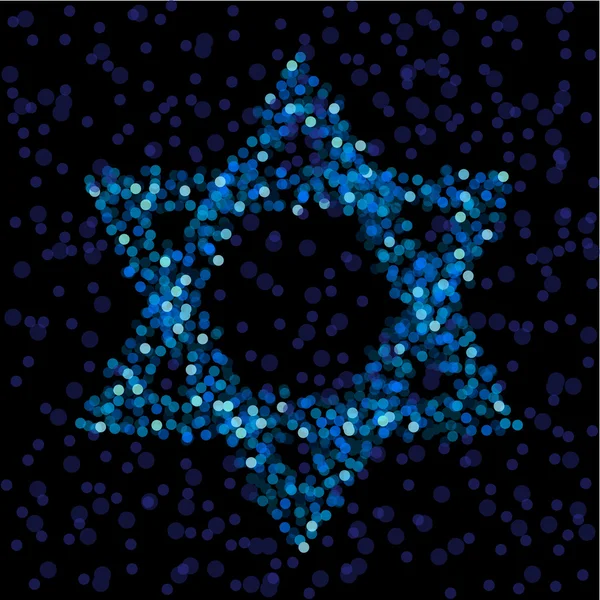 Étoile lumineuse de David — Image vectorielle