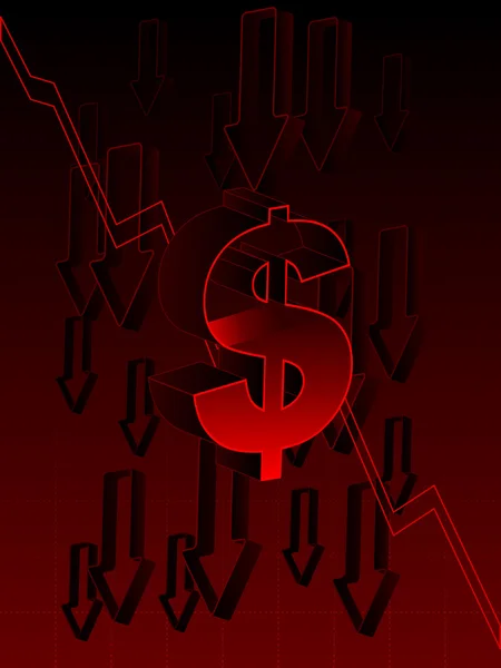 3D dollar sign — Stock Vector