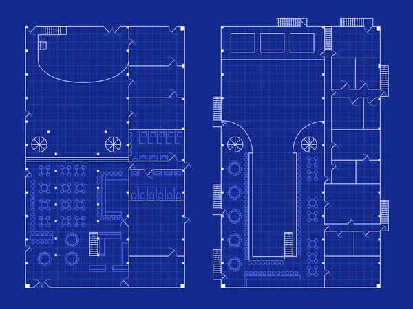 stock vector Simple nightclub blueprint