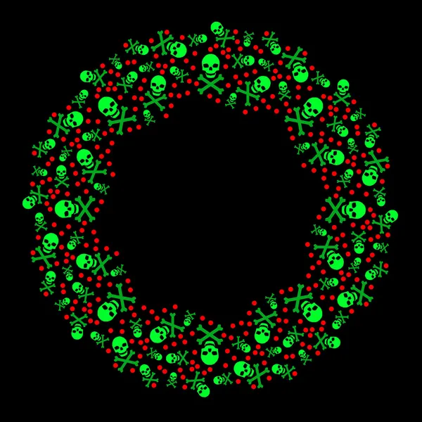 Couronne de Noël empoisonnée — Image vectorielle