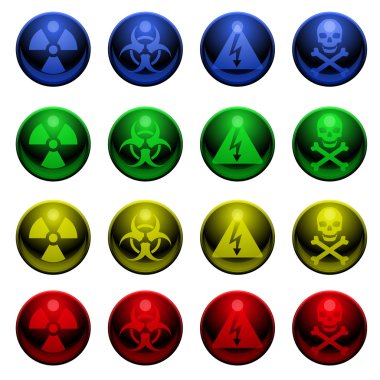 Hazard icons clipart