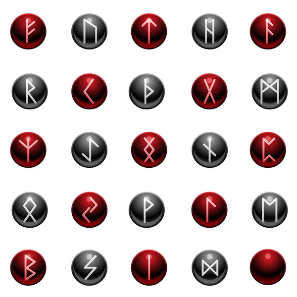 Rune buttons — Stock Vector