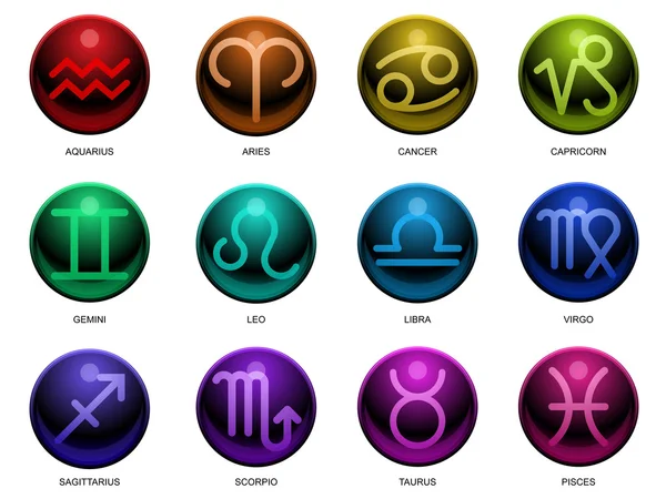 Ícones do zodíaco Ilustração De Bancos De Imagens