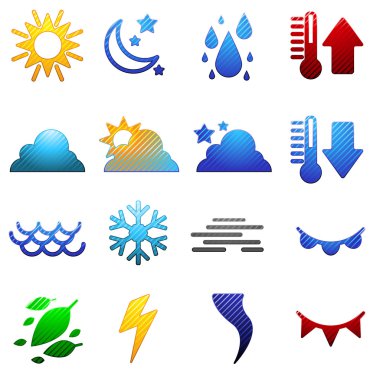 Weather symbols clipart
