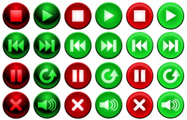 Player buttons clipart