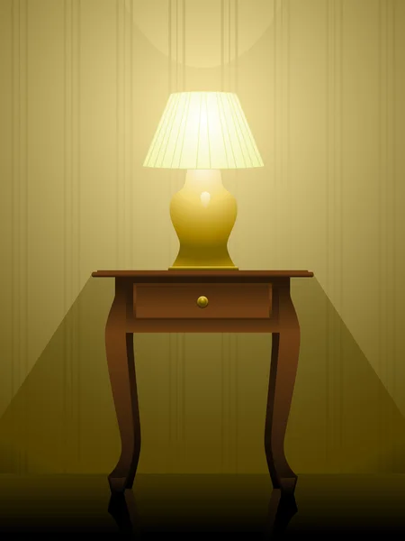 stock vector Lamp on a table