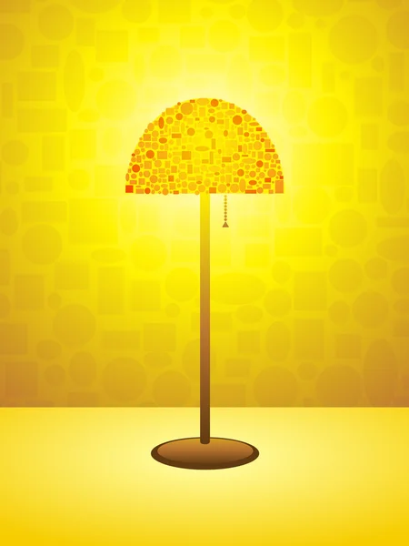Golden lamp — Stock Vector