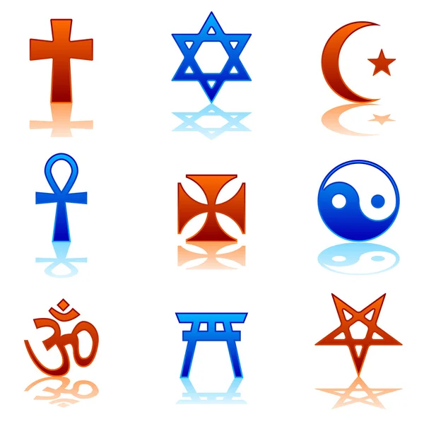 Vallási szimbólumok — Stock Vector