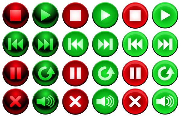 Player buttons — Stock Vector