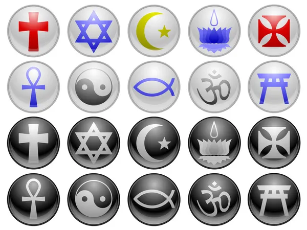 Icônes de religion — Image vectorielle