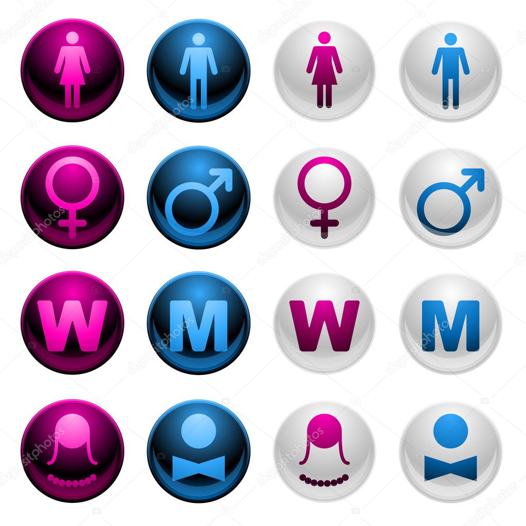 Gender Icons — Stock Vector © Bigldesign 9135357