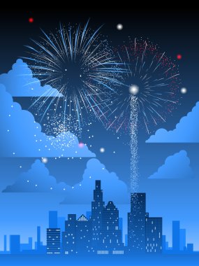 Fireworks display clipart