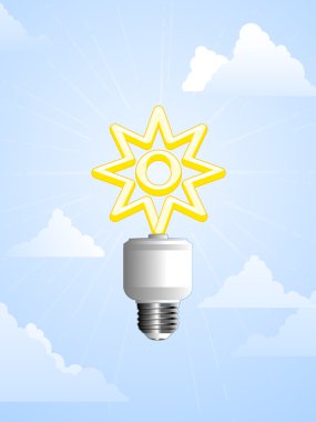 Solar lightbulb clipart