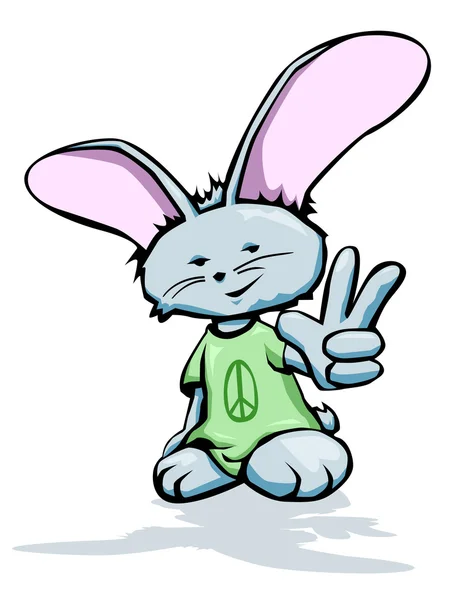 Peaceter bunny — Stok Vektör