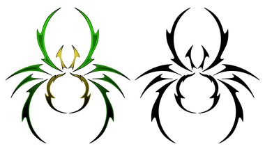 Spider tattoo clipart