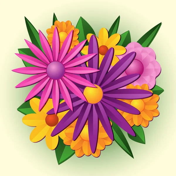 Buket af blomster – Stock-vektor