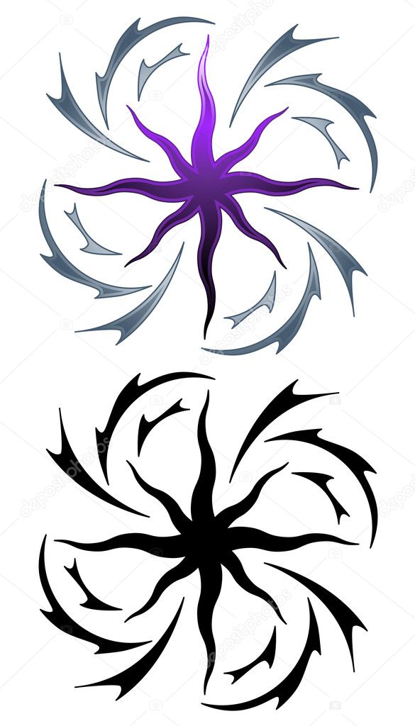 tatouage étoile — image vectorielle bigldesign © #9287383