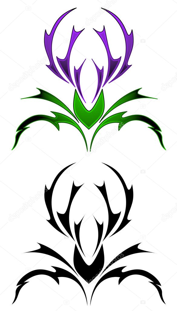 Ink hand drawn vector illustration. Scotland symbols. Scottish thistle  flower, flowerhead, stem, thorns and leaves plant border. Square frame.  Design for tourism, travel, brochure, booklet, print 24804643 Vector Art at  Vecteezy