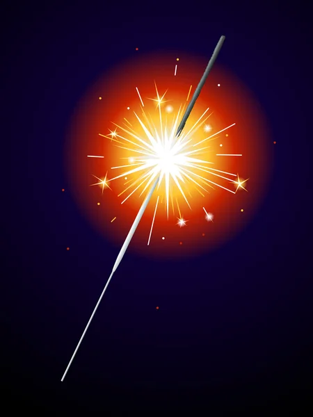 Освітлені sparkler — стоковий вектор