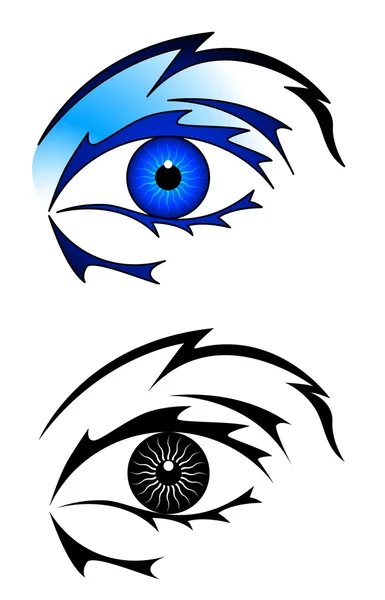 Tatuaje ocular — Vector de stock