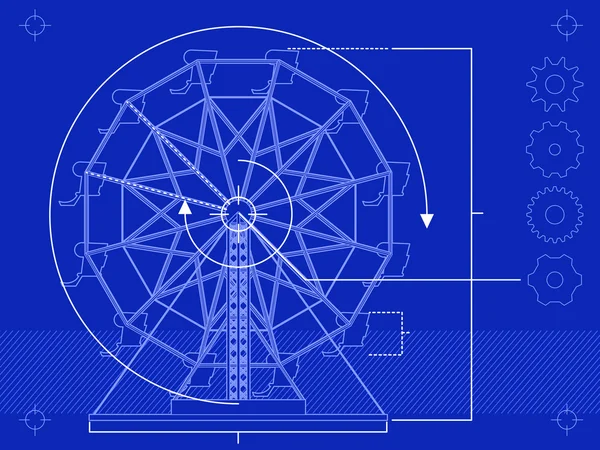 Stock vector Ferris wheel diagram